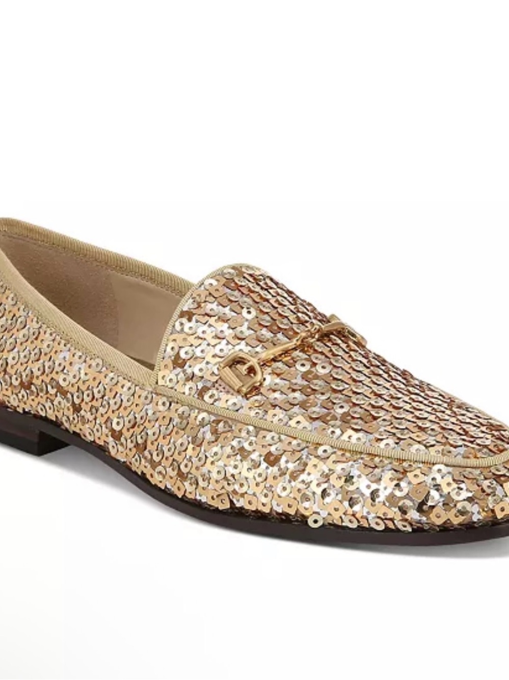 Sam Edelman Gold Sequin Loafers